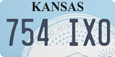 KS license plate 754IXO