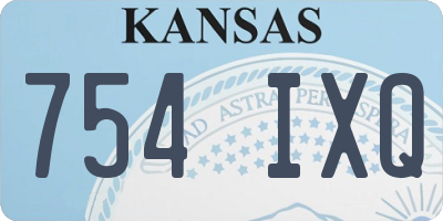 KS license plate 754IXQ
