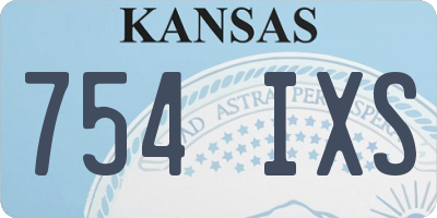 KS license plate 754IXS