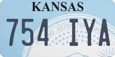 KS license plate 754IYA