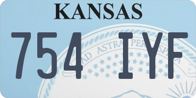 KS license plate 754IYF