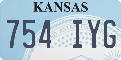KS license plate 754IYG