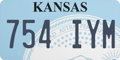 KS license plate 754IYM