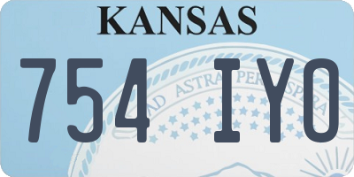 KS license plate 754IYO