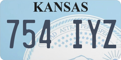 KS license plate 754IYZ