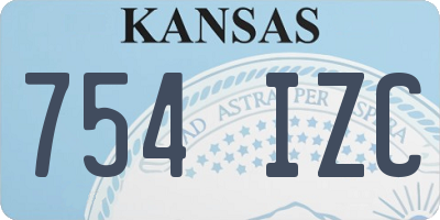 KS license plate 754IZC