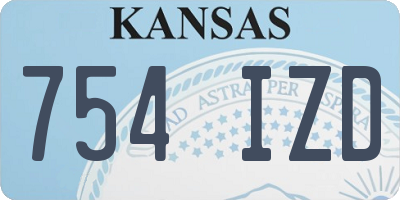 KS license plate 754IZD