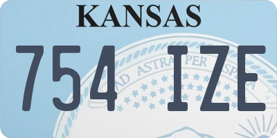 KS license plate 754IZE