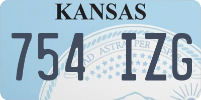 KS license plate 754IZG