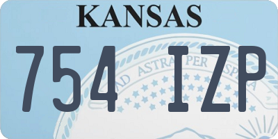 KS license plate 754IZP