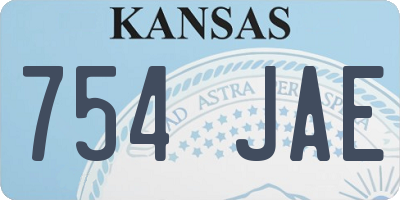KS license plate 754JAE