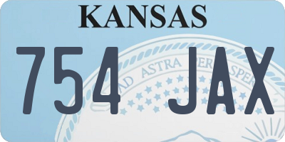 KS license plate 754JAX