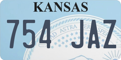 KS license plate 754JAZ