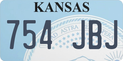 KS license plate 754JBJ