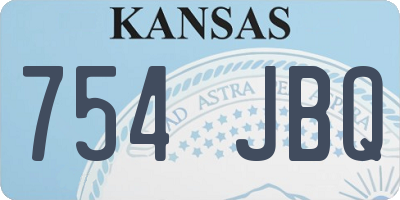 KS license plate 754JBQ