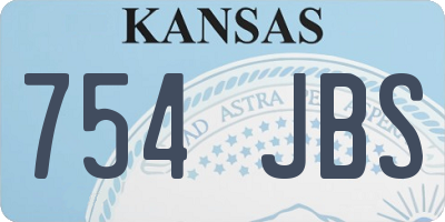 KS license plate 754JBS