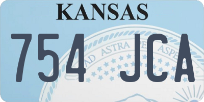 KS license plate 754JCA