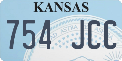KS license plate 754JCC