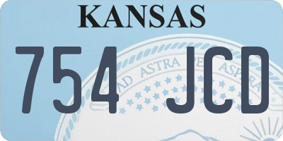 KS license plate 754JCD
