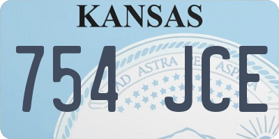 KS license plate 754JCE