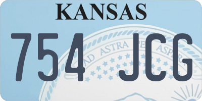 KS license plate 754JCG