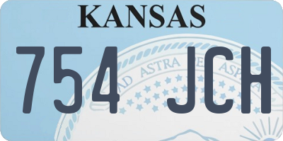 KS license plate 754JCH