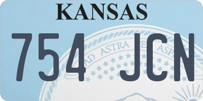 KS license plate 754JCN