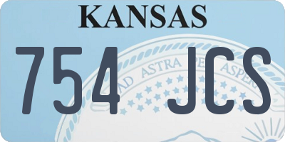 KS license plate 754JCS