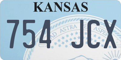 KS license plate 754JCX