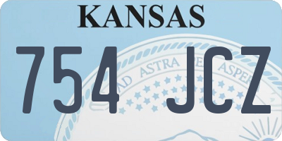 KS license plate 754JCZ