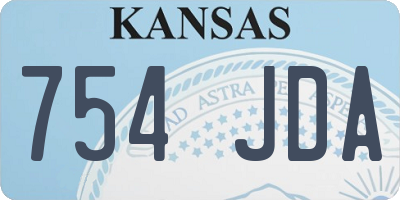 KS license plate 754JDA