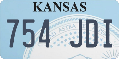 KS license plate 754JDI