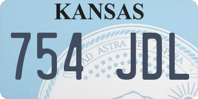 KS license plate 754JDL