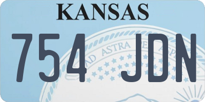 KS license plate 754JDN
