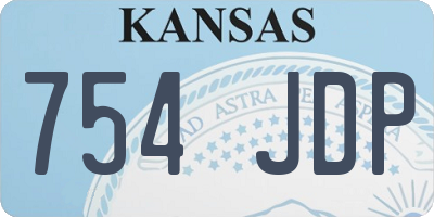 KS license plate 754JDP