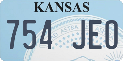 KS license plate 754JEO