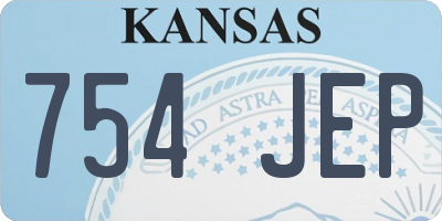 KS license plate 754JEP