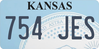 KS license plate 754JES