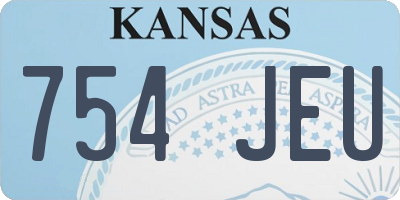 KS license plate 754JEU