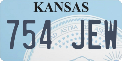 KS license plate 754JEW