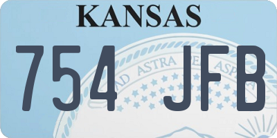 KS license plate 754JFB