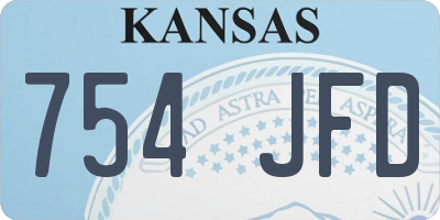 KS license plate 754JFD