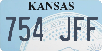 KS license plate 754JFF