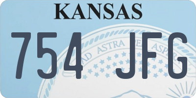 KS license plate 754JFG