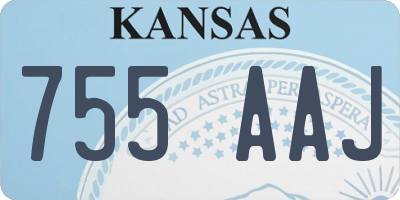 KS license plate 755AAJ