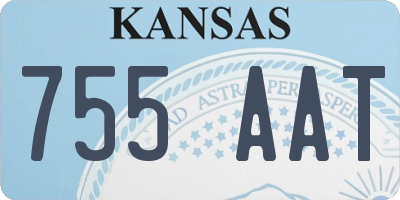 KS license plate 755AAT
