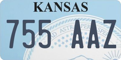 KS license plate 755AAZ