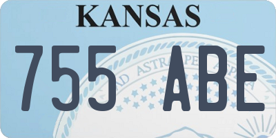 KS license plate 755ABE