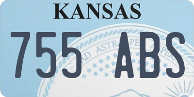 KS license plate 755ABS