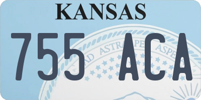 KS license plate 755ACA